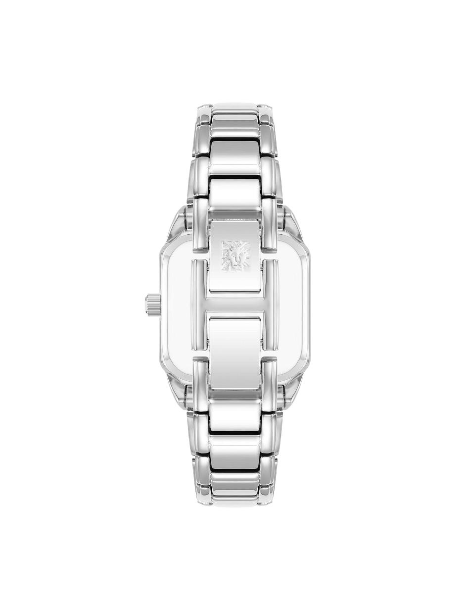 Silver Anne Klein Modern Square Case Watch Metals | NZNZX18595