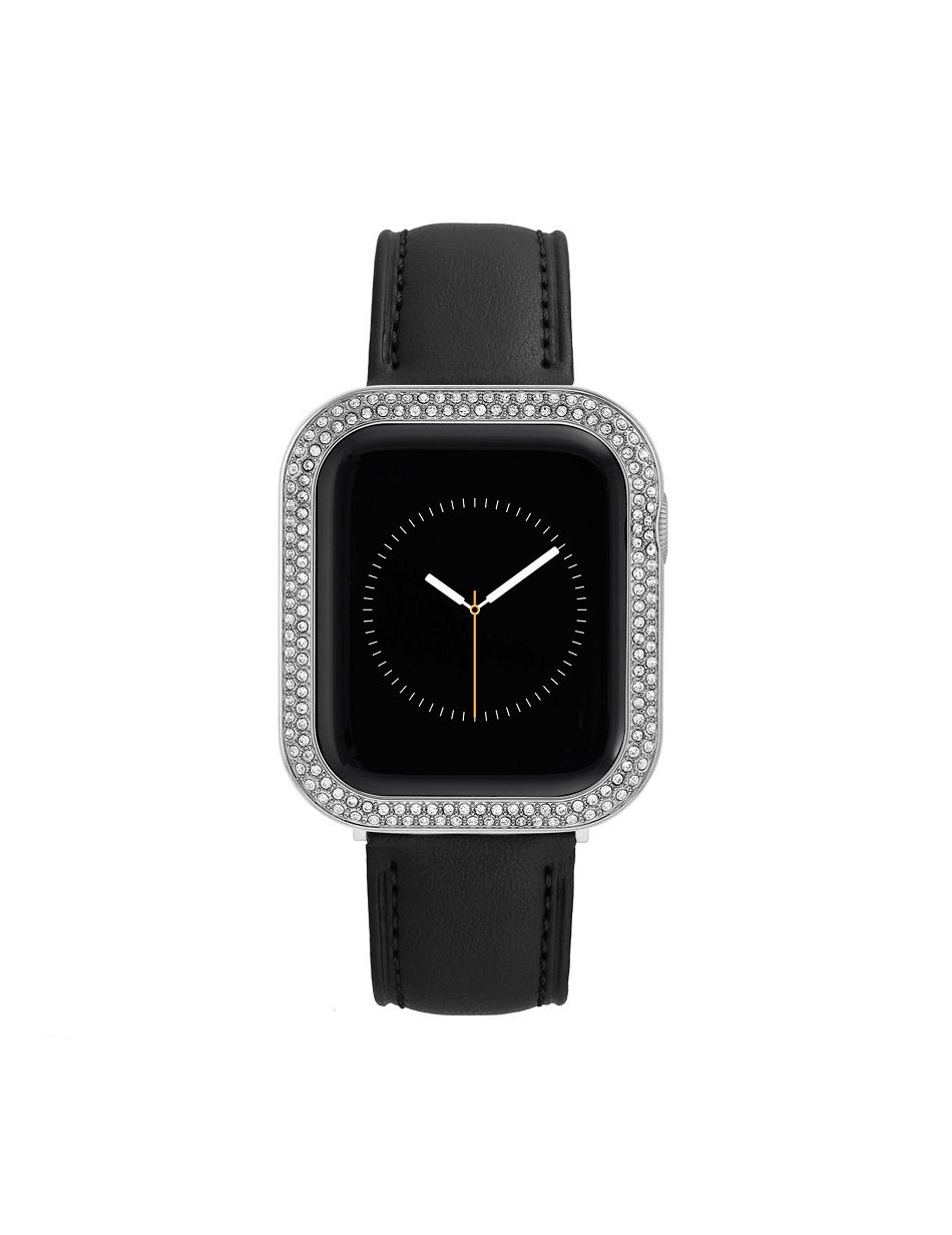 Silver Anne Klein Premium Crystals Protective Case Cover for Apple Watch® Best Sellers | ENZVG94336