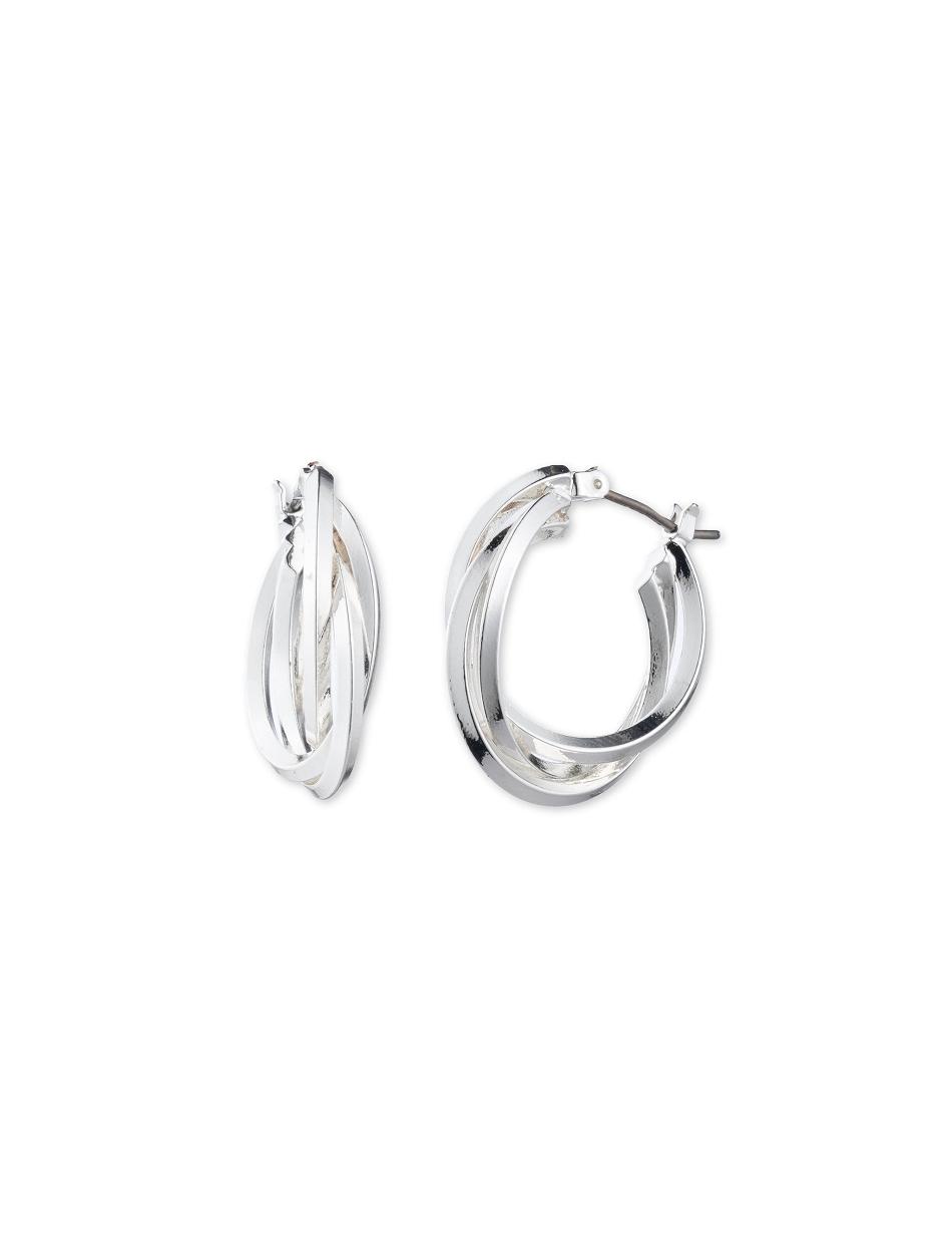 Silver Anne Klein Silver-Tone Multi Hoop Pierced Earrings | DNZKV99187