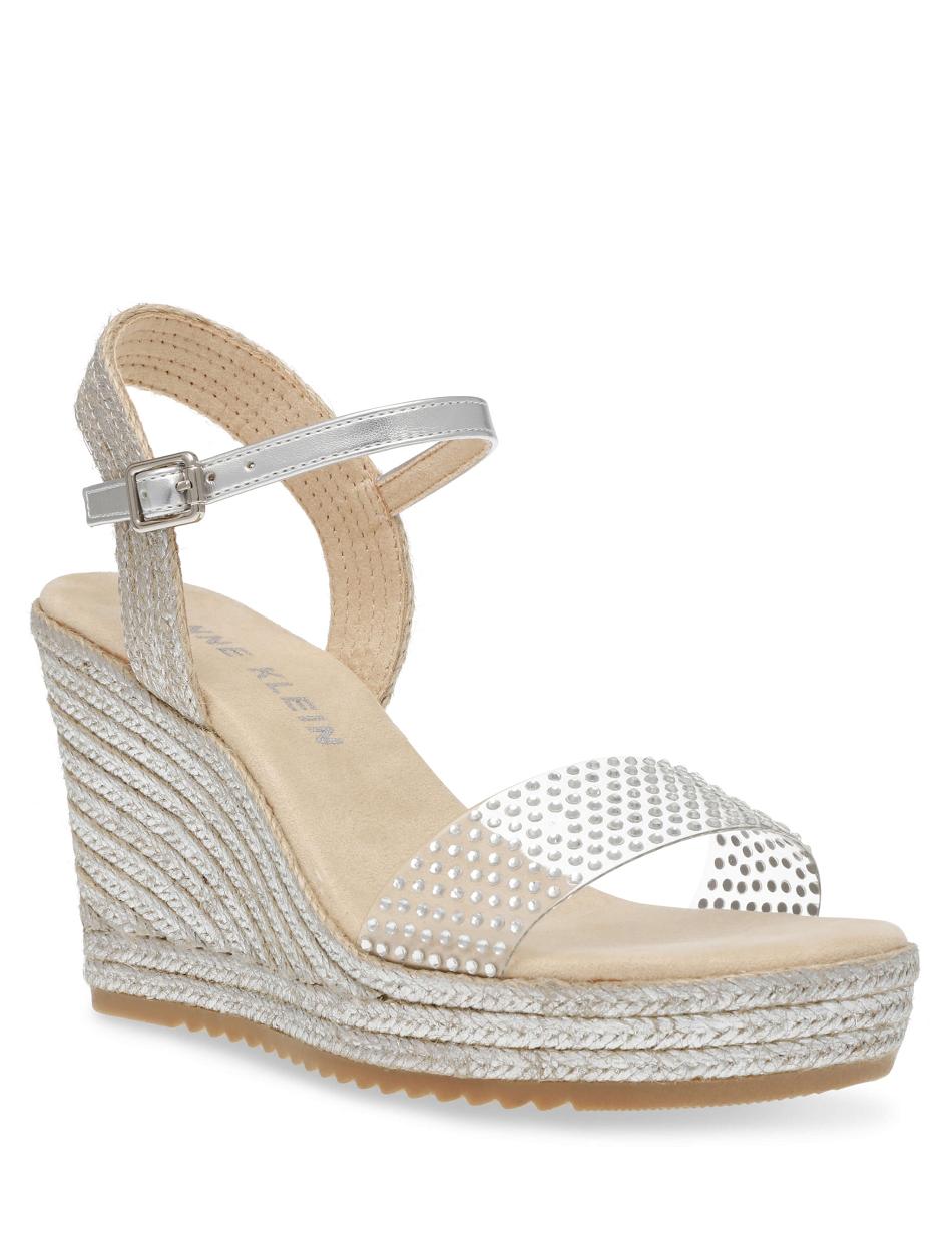 Silver Anne Klein Wylie Crystal Wedges | SNZVO55757