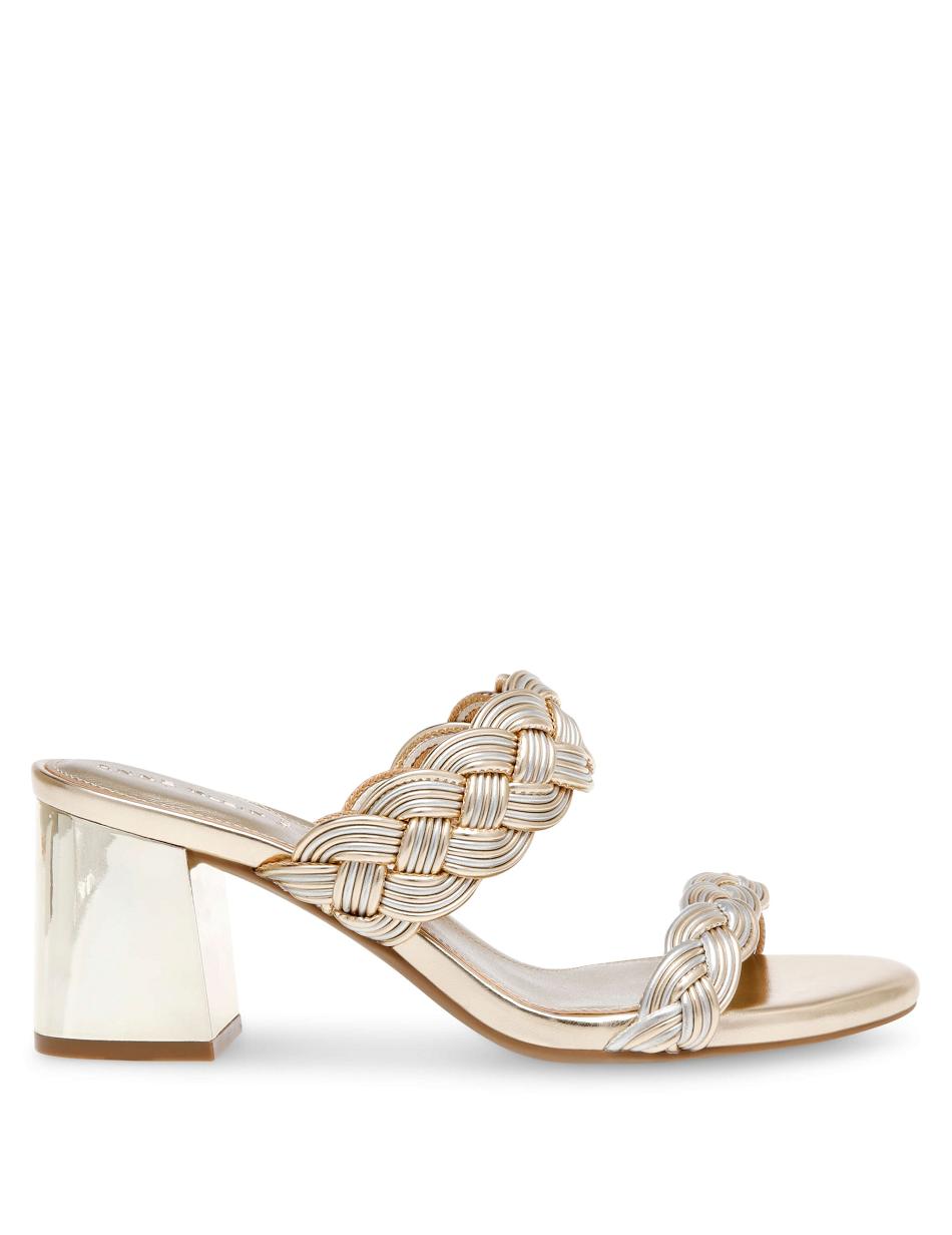 Silver / Gold Anne Klein Reggie Dress Sandal Heels | NZQAV50686