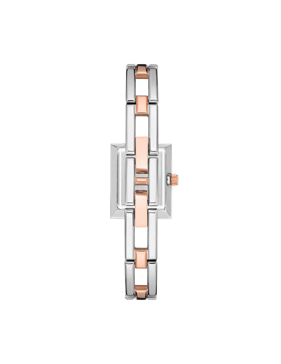 Silver / Rose / Gold Anne Klein Iconic Case Bangle Watch Rectangular | GNZEC40587