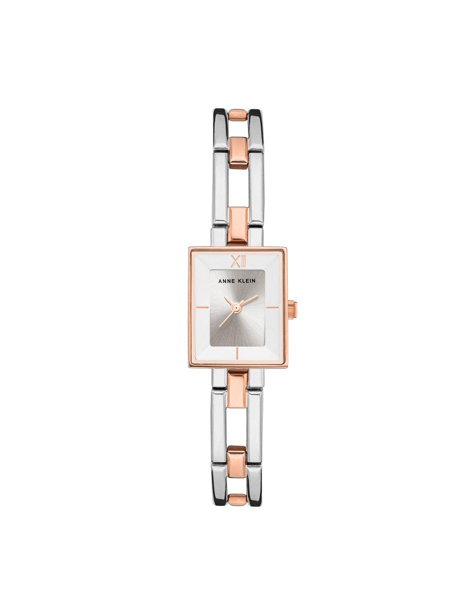 Silver / Rose / Gold Anne Klein Iconic Case Bangle Watch Rectangular | GNZEC40587