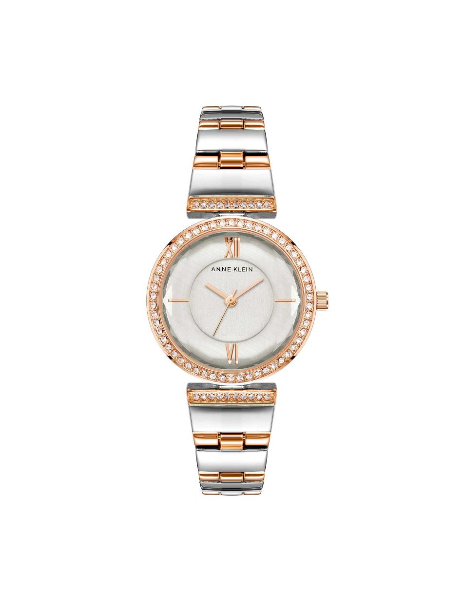 Silver / Rose / Gold Anne Klein Premium Crystal Bracelet Watch Metals | GNZEC20365