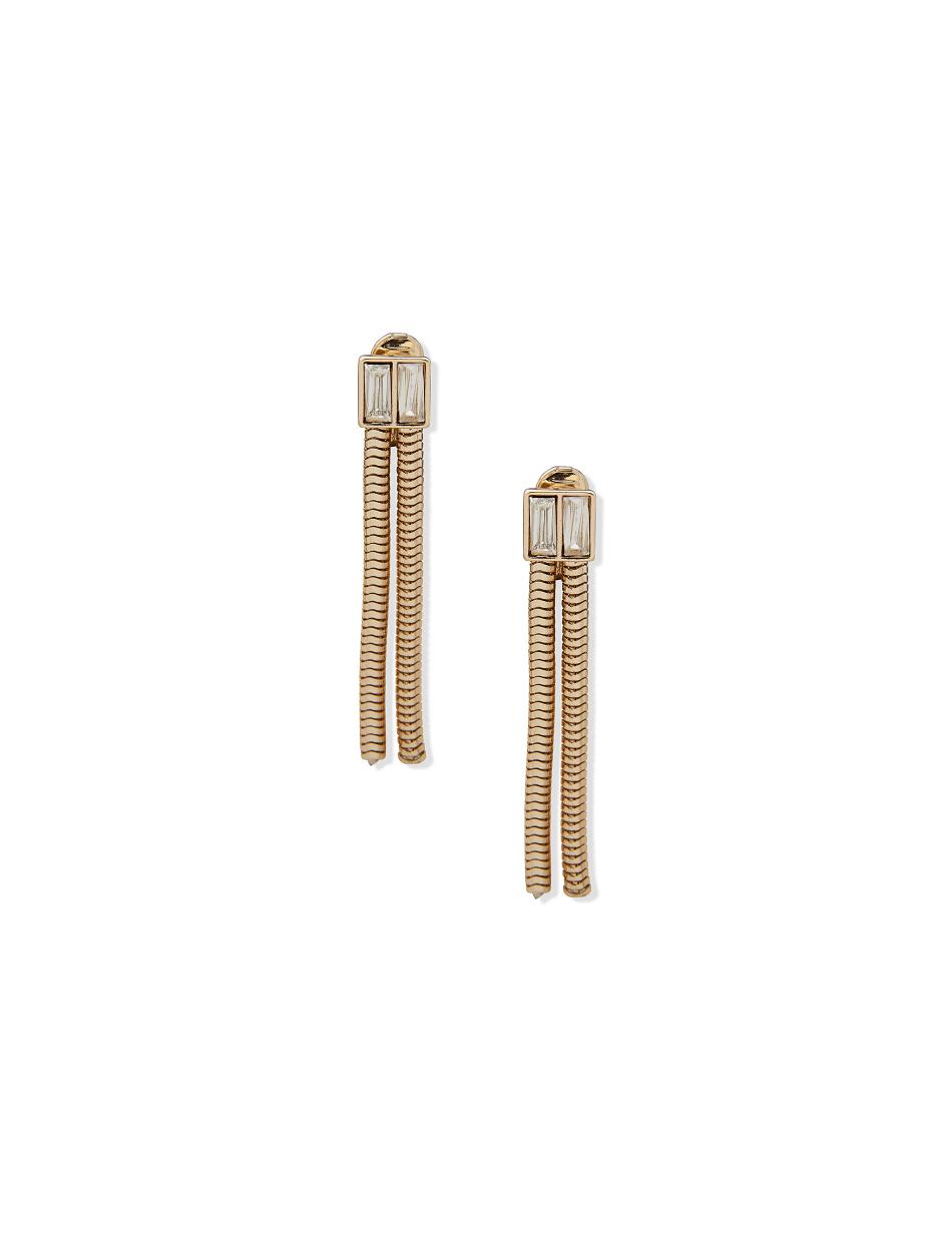 Snake / Gold Anne Klein Snake Chain Linear Clip Earrings | NZIIZ37444