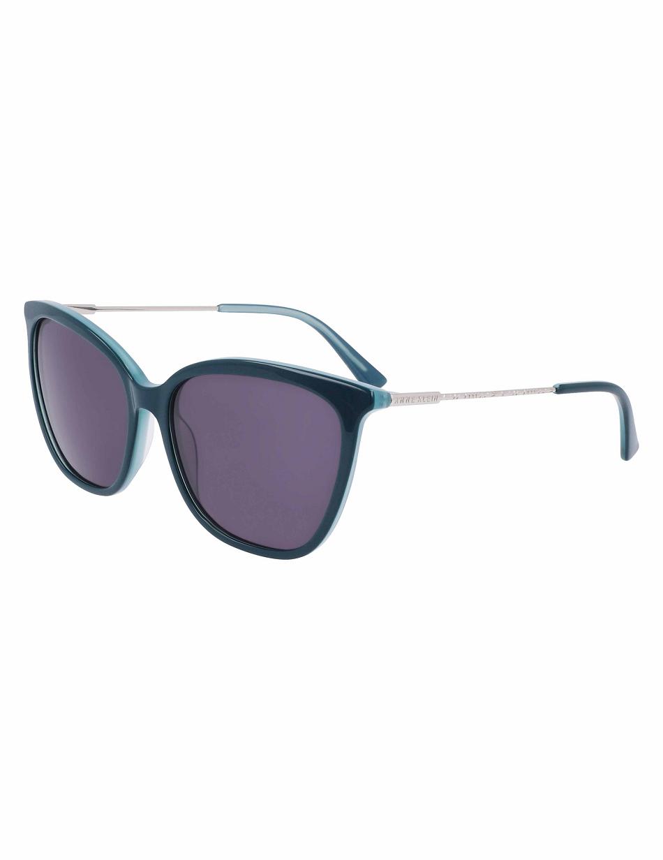 Turquoise Anne Klein Oversized Sunglasses Square | SNZNY60603