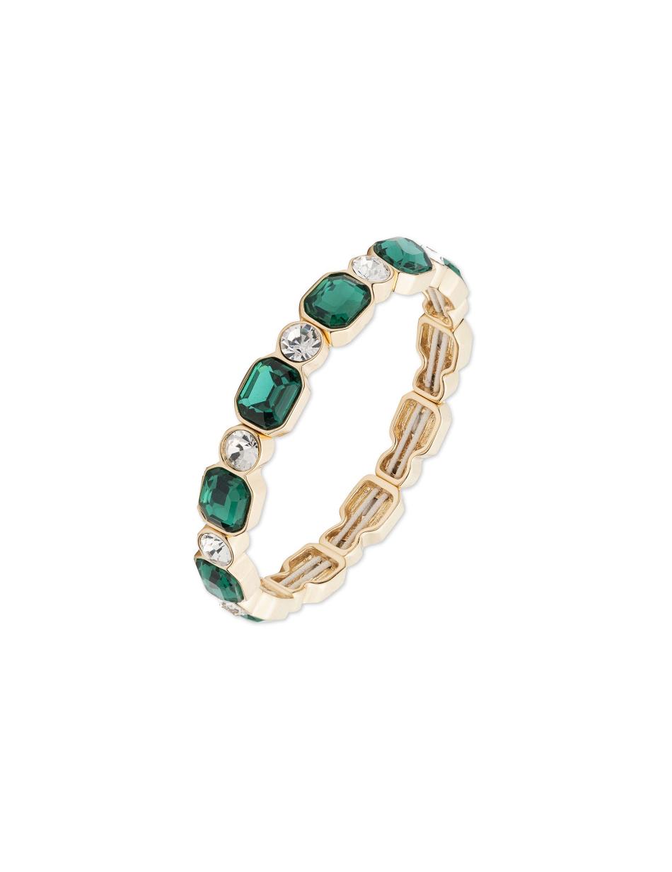 Turquoise / Gold Anne Klein Bright Emerald Stretch Bracelet | NZJVR25893