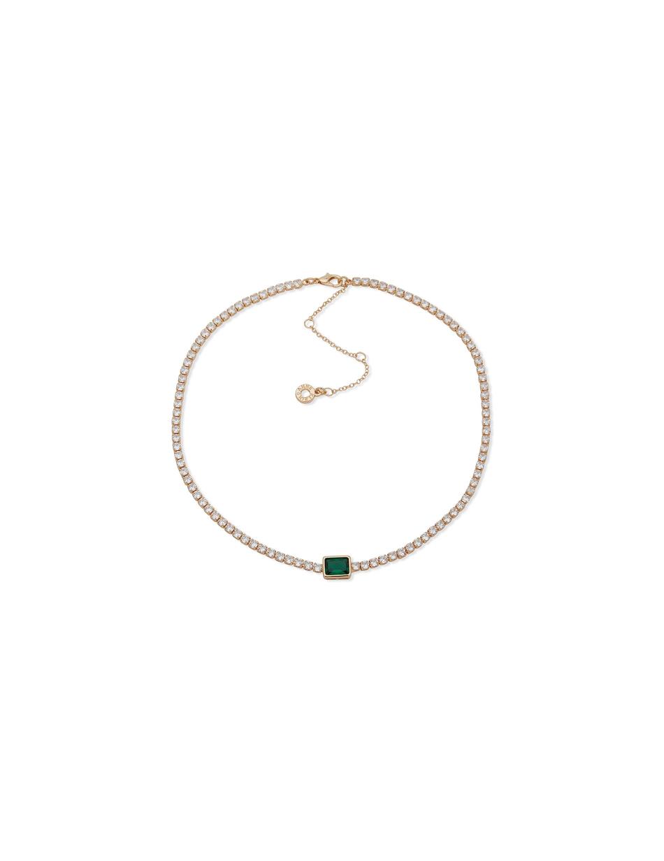 Turquoise / Gold Anne Klein Emerald Pendant Necklace | LNZTR90751