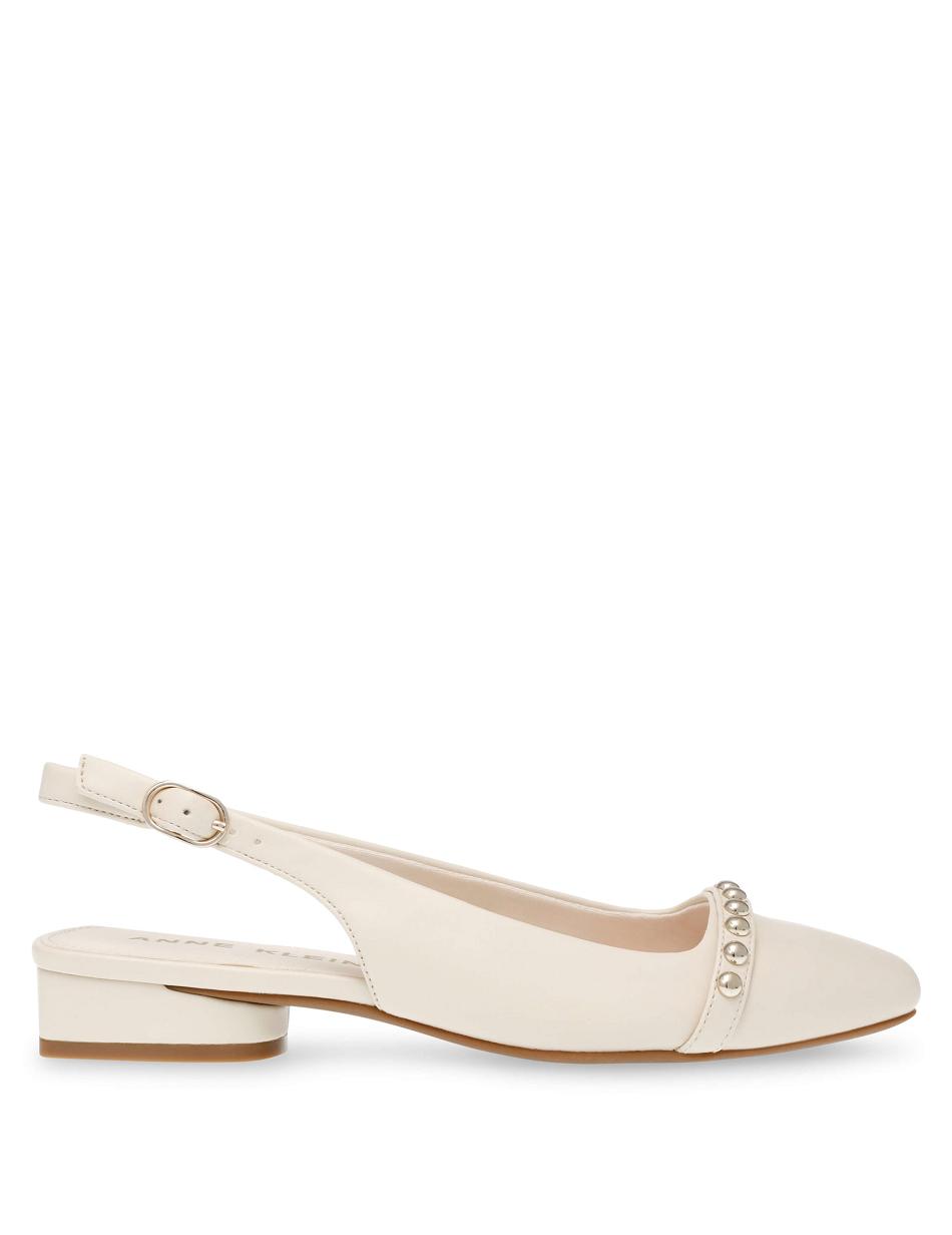 White Anne Klein Cena Sling Back Flats | NZZPD24377