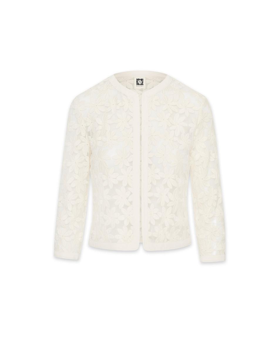 White Anne Klein Lace Cardigan Jacket Petite | DNZVO14155