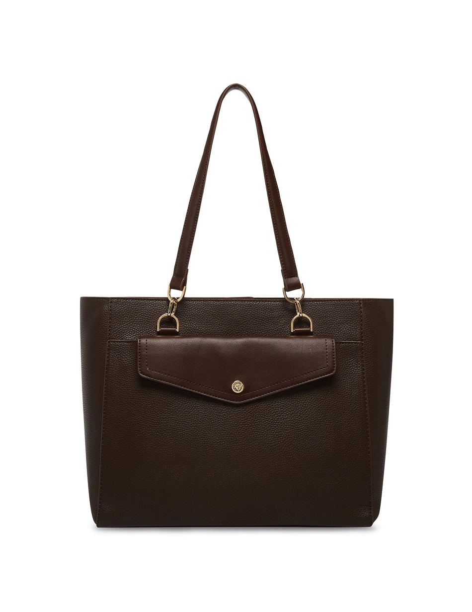 chocolate Anne Klein Large With Pouch Tote Bags | GNZUC68574