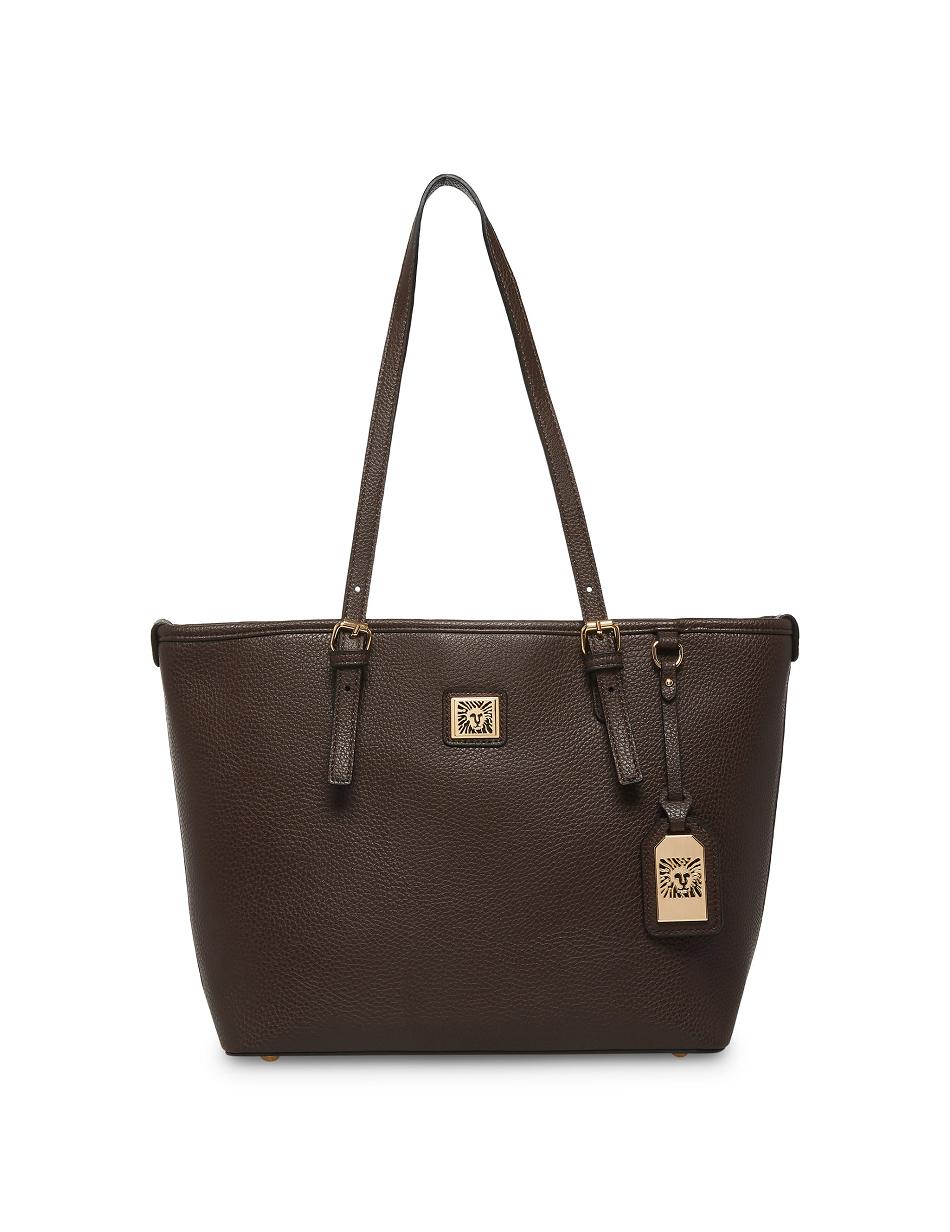 chocolate Anne Klein Perfect Lion Logo Tote Bags | ENZVG98165