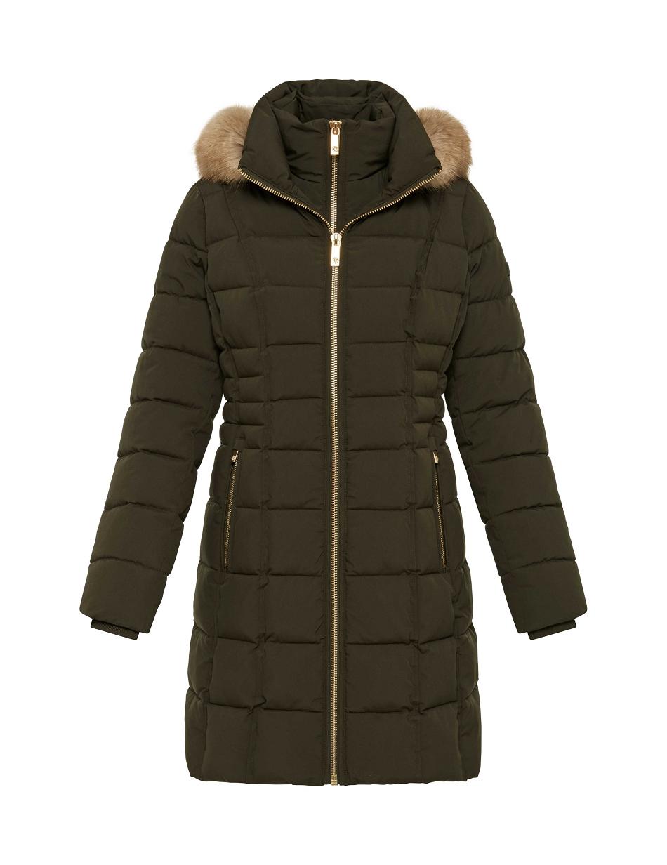 deep green Anne Klein Hooded Puffer Coat Outerwear | FNZUI98942