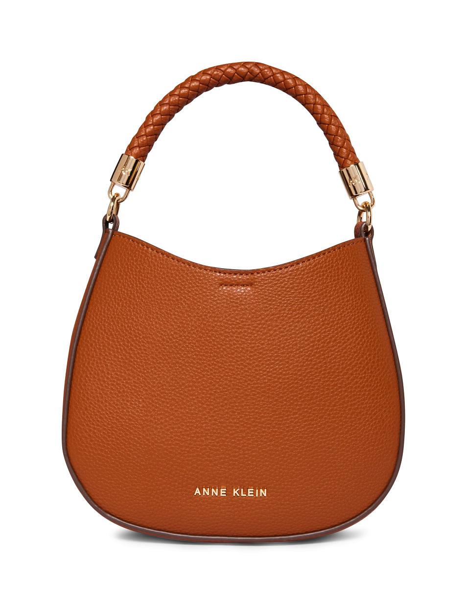 orange Anne Klein Braided Handle Hobo Crossbody Bags | NZICD66855