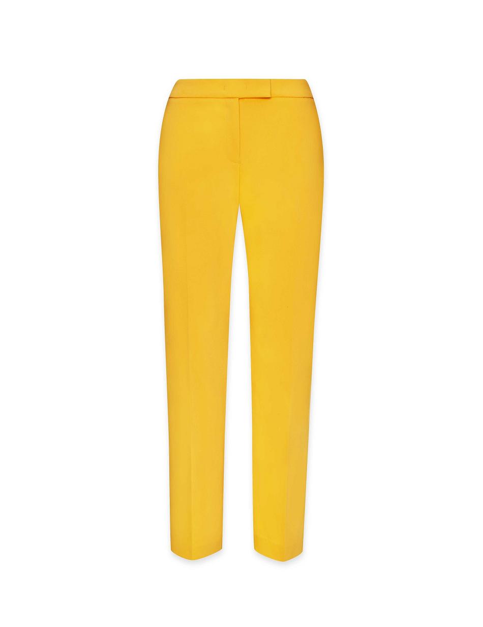 yellow Anne Klein Cotton Double Weave Bowie Pant- Clearance Bottoms | NZICD57169